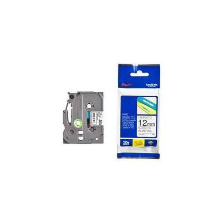 (TZE231CIV) BROTHER CINTA ROTULADORA LAMINADA TEXTO NEGRO SOBRE BLANCO - 12MMX8M - SIN BLISTER