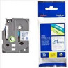 (TZE253) BROTHER CINTA ROTULADORA LAMINADA TEXTO AZUL SOBRE BLANCO - 24MMX8M