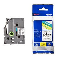 (TZE251) BROTHER CINTA ROTULADORA LAMINADA TEXTO NEGRO SOBRE BLANCO - 24MMX8M
