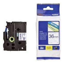(TZE263) BROTHER CINTA ROTULADORA LAMINADA TEXTO AZUL SOBRE BLANCO - 36MMX8M