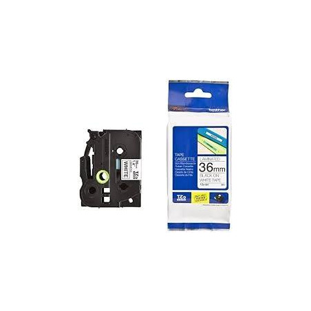 (TZE261) BROTHER CINTA ROTULADORA LAMINADA TEXTO NEGRO SOBRE BLANCO - 36MMX8M