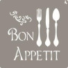 (090007) LA PAJARITA STENCIL ST-07 PLANTILLA DECORATIVA MODELO BON APPETIT
