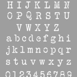 (090011) LA PAJARITA STENCIL ST-11 PLANTILLA DECORATIVA MODELO TYPEWRITER