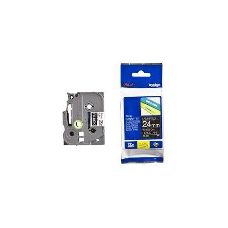 (TZE355) BROTHER CINTA ROTULADORA LAMINADA TEXTO BLANCO SOBRE NEGRO - 24MMX8M
