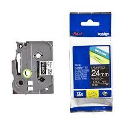 (TZE355) BROTHER CINTA ROTULADORA LAMINADA TEXTO BLANCO SOBRE NEGRO - 24MMX8M