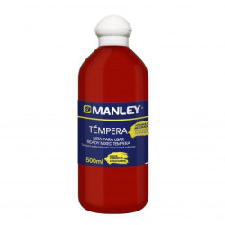 (MNP18636) MANLEY TÉMPERA PREPARADA ROJO BOTELLA DE 500ML