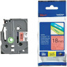 (TZE441) BROTHER CINTA ROTULADORA LAMINADA TEXTO NEGRO SOBRE ROJO - 18MMX8M