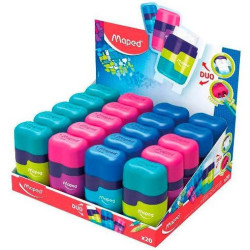 (049221) MAPED AFILABORRA CONNECT DUO SOFT 2 AGUJEROS COLORES SURTIDOS -EXPOSITOR 20U-