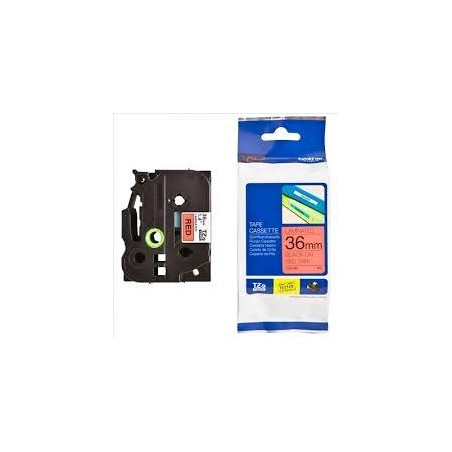 (TZE461) BROTHER CINTA ROTULADORA LAMINADA TEXTO NEGRO SOBRE ROJO - 36MMX8M