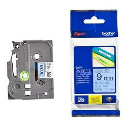 (TZE521) BROTHER CINTA ROTULADORA LAMINADA TEXTO NEGRO SOBRE AZUL - 9MMX8M
