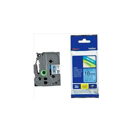 (TZE541) BROTHER CINTA ROTULADORA LAMINADA TEXTO NEGRO SOBRE AZUL - 18MMX8M
