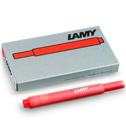 (1202076) LAMY CARTUCHO T10 RED RECAMBIO 825 PARA PLUMA TINTA ROJO CAJA 5U