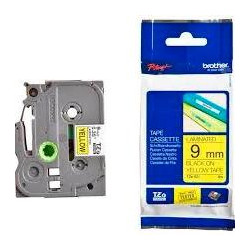 (TZE621) BROTHER CINTA ROTULADORA LAMINADA TEXTO NEGRO SOBRE AMARILLO - 9MMX8M