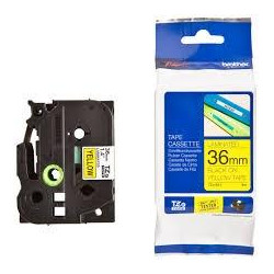 (TZE661) BROTHER CINTA ROTULADORA LAMINADA TEXTO NEGRO SOBRE AMARILLO - 36MMX8M