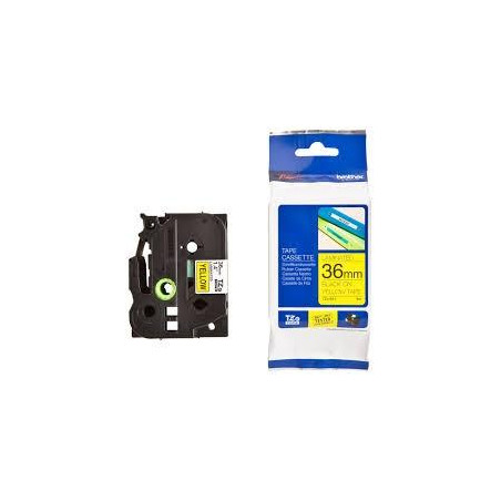 (TZE661) BROTHER CINTA ROTULADORA LAMINADA TEXTO NEGRO SOBRE AMARILLO - 36MMX8M
