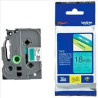 (TZE741) BROTHER CINTA ROTULADORA LAMINADA TEXTO NEGRO SOBRE VERDE - 18MMX8M
