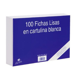 (3111L) MARIOLA FICHA LISA 95X65MM CARTULINA 180GR BLANCO PAQUETE DE 100