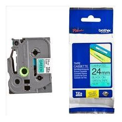 (TZE751) BROTHER CINTA ROTULADORA LAMINADA TEXTO NEGRO SOBRE VERDE - 24MMX8M