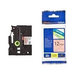 (TZEB31) BROTHER CINTA ROTULADORA LAMINADA TEXTO NEGRO SOBRE NARANJA FLUOR - 12MMX5M