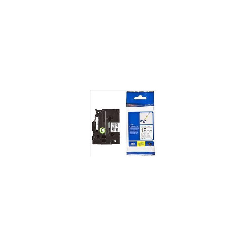(TZEFX241) BROTHER CINTA ROTULADORA LAMINADA FLEXIBLE TEXTO NEGRO SOBRE BLANCO - 18MMX8M