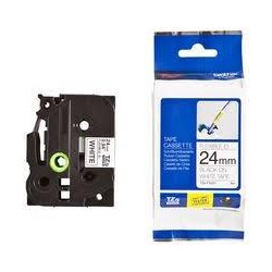 (TZEFX251) BROTHER CINTA ROTULADORA LAMINADA FLEXIBLE TEXTO NEGRO SOBRE BLANCO - 24MMX8M