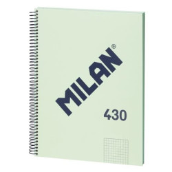 (57142E80GR) MILAN LIBRETA CON ESPIRAL A4 80H PAPEL 95GR PAUTADO 1 LÍNEA 7MM SERIE 1918 VERDE