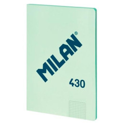 (57243G48GR) MILAN LIBRETA ENCOLADA A4 48H PAPEL 95GR CUADRICULADO SERIE 1918 VERDE