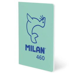(57252G24GR460) MILAN LIBRETA GRAPADA A5 24H PAPEL BLANCO 95GR LÍNEA 7MM COLECCIÓN 460 SINCE 1918 VERDE
