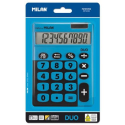 (150610TDBBL) MILAN CALCULADORA TOUCH DUO 10 DIGITOS DUAL BLISTER AZUL