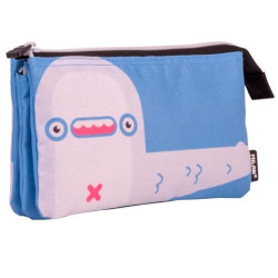 (081133ALNB) MILAN PORTATODO 5 COMPARTIMENTOS SERIE ESPECIAL ALIENS AZUL