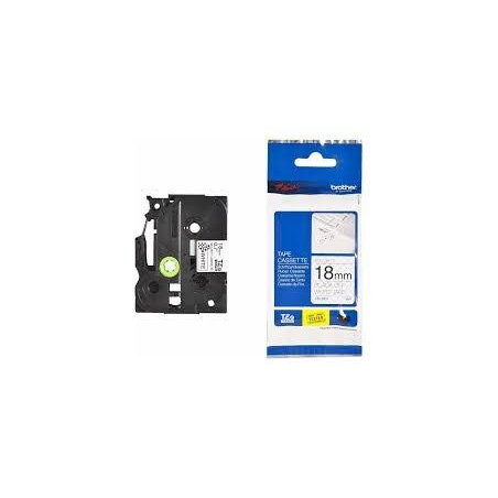 (TZESE4) BROTHER CINTA ROTULADORA LAMINADA DE SEGURIDAD TEXTO NEGRO SOBRE BLANCO - 18MMX8M