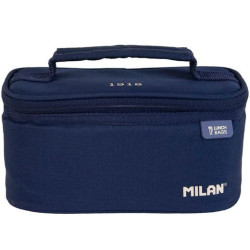 (08805SNCB) MILAN BOLSA ISOTÉRMICA PORTA ALIMENTOS PEQUEÑA 1 RECIPIENTE 1,5L SERIE 1918 AZUL MARINO