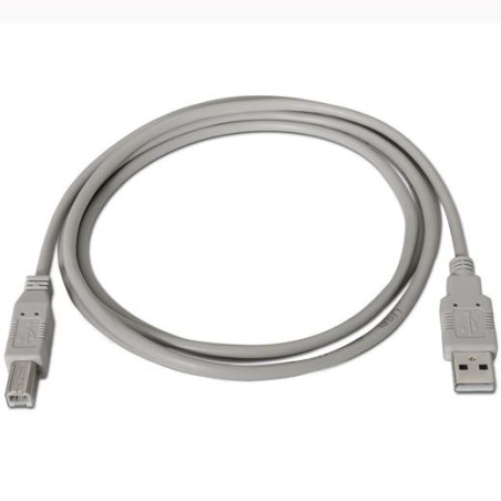 (A101-0003) AISENS CABLE USB 2.0 IMPRESORA TIPO A/M - B/M BEIGE 3