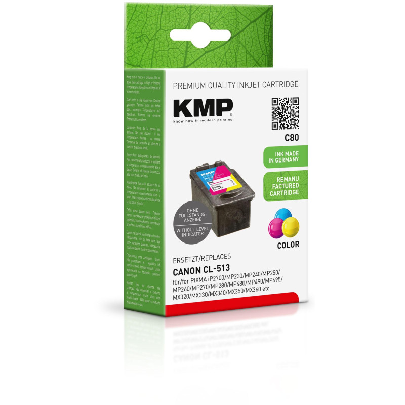 (2971B001) TINTA KMP PACK 3 COLORES C M Y PIXMA IP 2700 - MP 240 250 260 270 480 490 495- MX 320 330 340 350 360 - CL 513