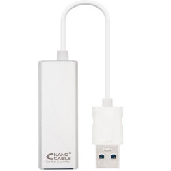 (10.03.0401) NANOCABLE CONVERSOR USB 3.0 A ETHERNET GIGABIT 10/100/1000 MBPS BLANCO 15CM
