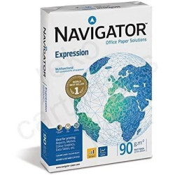(NAVI 90 azul) NAVIGATOR A4 90GR UNIVERSAL -5 PAQUETES-