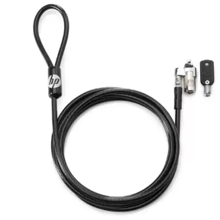 (T1A62AA) HP CABLE DE SEGURIDAD CON LLAVE PARA PORTÁTIL DE 10MM NEGRO