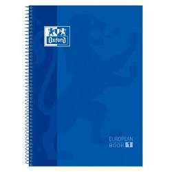 (100430197) OXFORD CUADERNO CLASSIC EUROPEANBOOK 1 WRITE&ERASE 80H A4+ 5X5MM MICROPERFORADO T/EXTRADURA AZUL MARINO