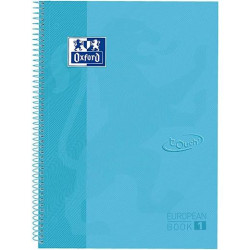 (400107010) OXFORD CUADERNO EUROPEANBOOK 1 TOUCH WRITE&ERASE 80H A4+ 5X5MM MICROPERFORADO T/EXTRADURA AZUL PASTEL