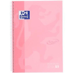 (400117272) OXFORD CUADERNO TOUCH EUROPEANBOOK 1 WRITE&ERASE 80H A4+ 5X5MM MICROPERFORADO T/EXTRADURA FLAMINGO PASTEL