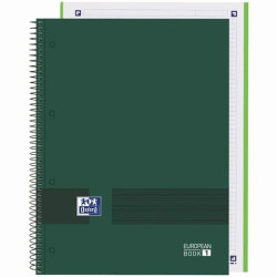 (400158919) OXFORD CUADERNO &YOU EUROPEANBOOK 1 WRITE&ERASE 80H A4+ 5X5MM MICROPERFORADO TAPA EXTRADURA VERDE MILITAR