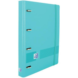 (400160536) OXFORD LIVE & GO CARPETA 4 ANILLAS 35MM EUROPEANBINDER A4+ POLYFOAM C/RECAMBIO 5X5 AQUA