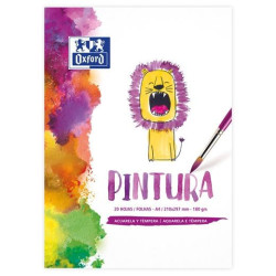 (400147938) OXFORD BLOC PINTURA INFANTIL A4 ENCOLADO 20H LISO 180GR