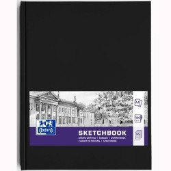 (400152623) OXFORD CUADERNO COSIDO ESBOZO ARTBOOK 96H A4 LISO 100GR PAPEL COLOR CREMA TAPA EXTRADURA NEGRO