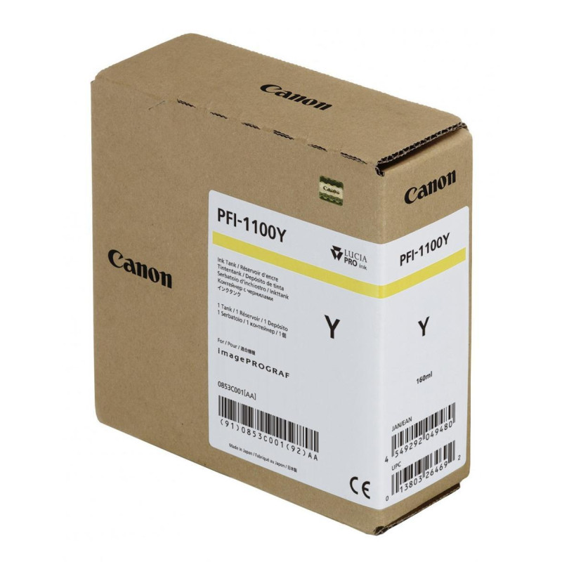 (0853C001AA) CANON TINTA AMARILLO IPF PRO 2000/4000/4000S/6000S - PFI 1100Y