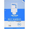 (21204) PACSA RECAMBIO 100H A5 70GR 4X4MM 4 TALADROS PAPEL EXTRA