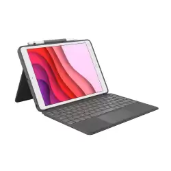 (920-009627) LOGITECH FUNDA TABLET CON TECLADO RETROILUMINADO PARA IPAD 7/8/9 GRIS GRAFITO