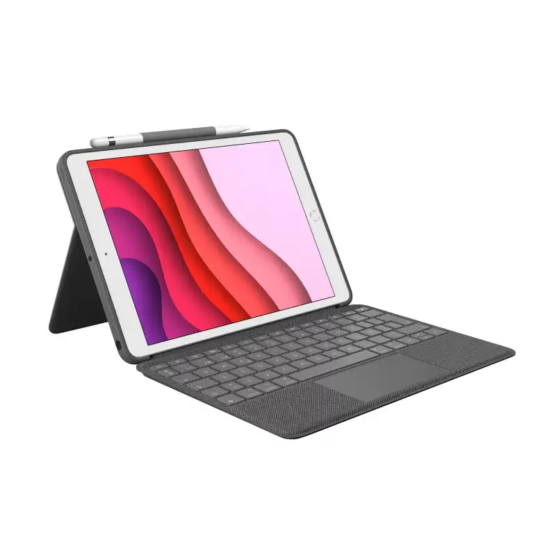 (920-009627) LOGITECH FUNDA TABLET CON TECLADO RETROILUMINADO PARA IPAD 7/8/9 GRIS GRAFITO