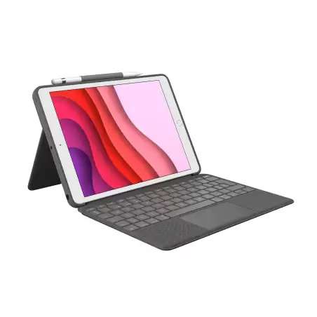 (920-009627) LOGITECH FUNDA TABLET CON TECLADO RETROILUMINADO PARA IPAD 7/8/9 GRIS GRAFITO