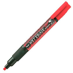 (SMW26-BO) PENTEL MARCADOR DE TIZA LÍQUIDA WET ERASE ROJO CAJA 12 UD